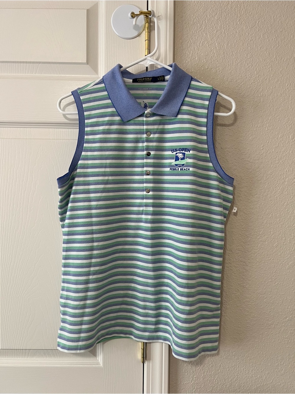 Polo Ralph Lauren Golf 2019 US Open Pebble Beach Sleeveless Polo Women’s L NWOT
